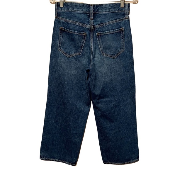 FLASH SALE NWT Old Navy Extra High-Waisted Medium-Wash Cropped Wide-Leg Jeans - Picture 3 of 7
